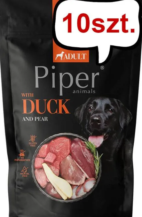 Piper Animals Adult Kaczka z gruszką Mokra karma dla psa op. 500g Pakiet 10szt.