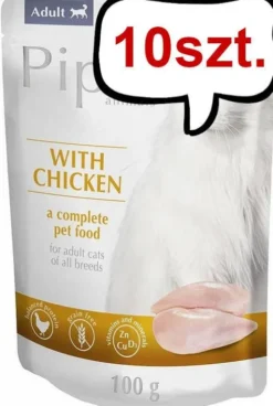 Piper Animals Adult Kurczak Mokra Karma dla kota op. 100g Pakiet 10szt.