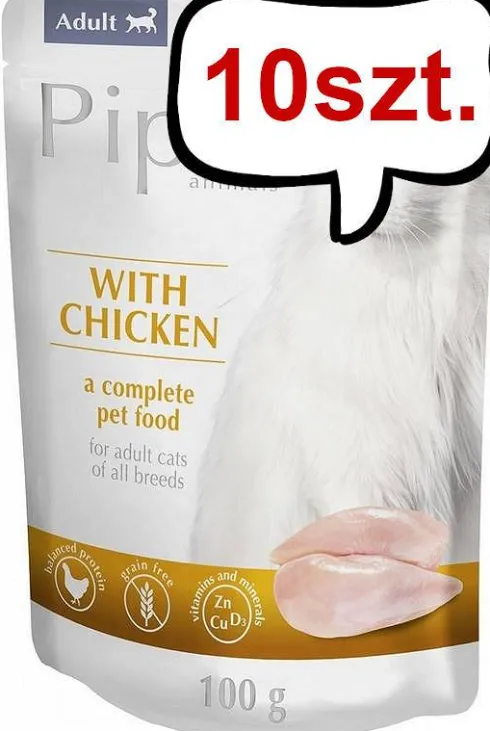 Piper Animals Adult Kurczak Mokra Karma dla kota op. 100g Pakiet 10szt.