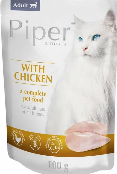 Piper Animals Adult Kurczak Mokra Karma dla kota op. 100g Pakiet 10szt.