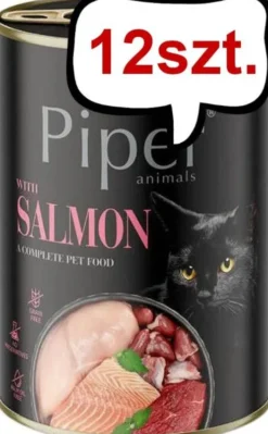 Piper Animals Adult Łosoś Mokra Karma dla kota op. 400g Pakiet 12szt.