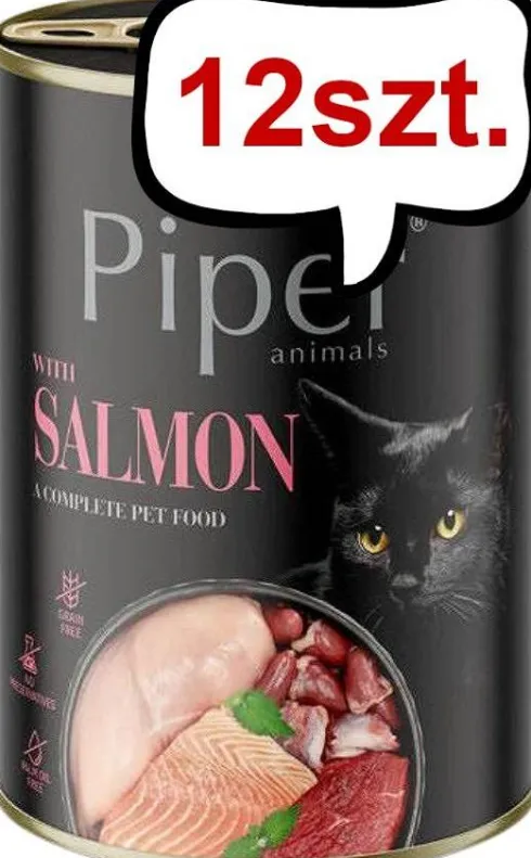 Piper Animals Adult Łosoś Mokra Karma dla kota op. 400g Pakiet 12szt.