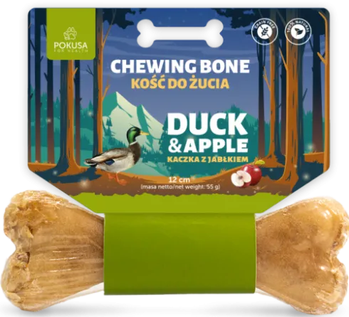 Pokusa Feel The Wild Chewing Bone Kość z kaczką i jabłkiem dla psa dł. 12cm