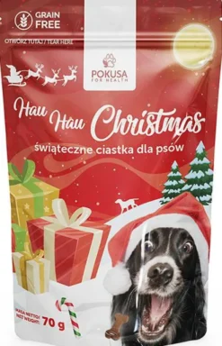 Pokusa Hau Hau Christmas Świąteczne Ciastka Przysmaki dla psa op. 70g WYPRZEDAŻ
