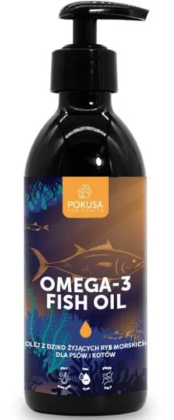 Pokusa Olej rybny Omega-3 dla psa i kota poj. 250ml