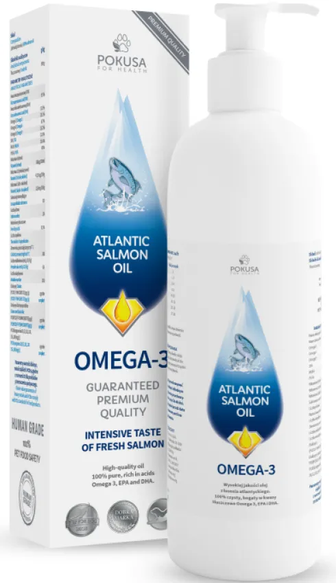 Pokusa Olej z łososia atlantyckiego dla psa i kota poj. 1000ml
