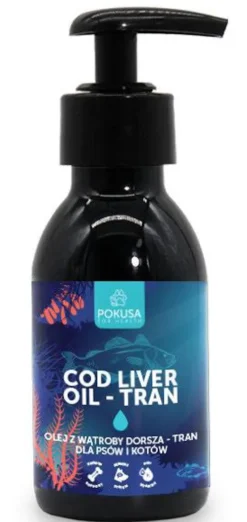 Pokusa Olej z wątroby dorsza dla psa i kota poj. 100ml