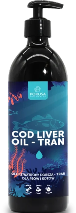 Pokusa Olej z wątroby dorsza dla psa i kota poj. 500ml