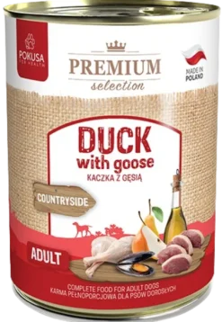 Pokusa Premium Selection Countryside Adult Kaczka z gęsią Mokra Karma dla psa op. 400g Pakiet 6szt.
