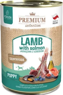 Pokusa Premium Selection Countryside Puppy Jagnięcina z łososiem Mokra Karma dla szczeniaka op. 400g
