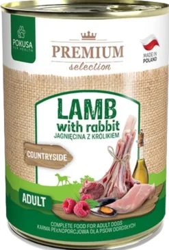 Pokusa Premium Selection Countryside Adult Jagnięcina z królikiem Mokra Karma dla psa op. 400g