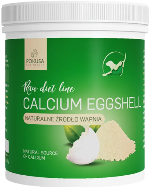 Pokusa RawDietLine Skorupy Jaj Calcium Eggshell dla psa i kota op. 500g