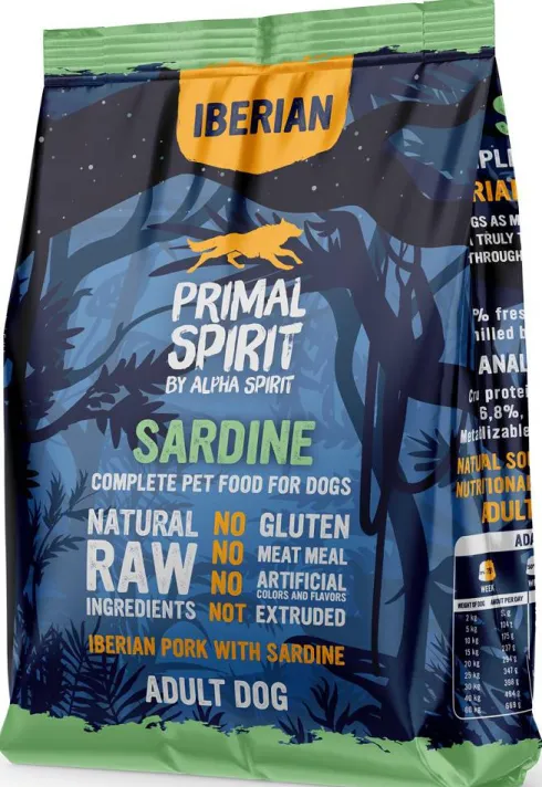 Primal Spirit Iberian Sardine Karma sucha miękka dla psa op. 1kg