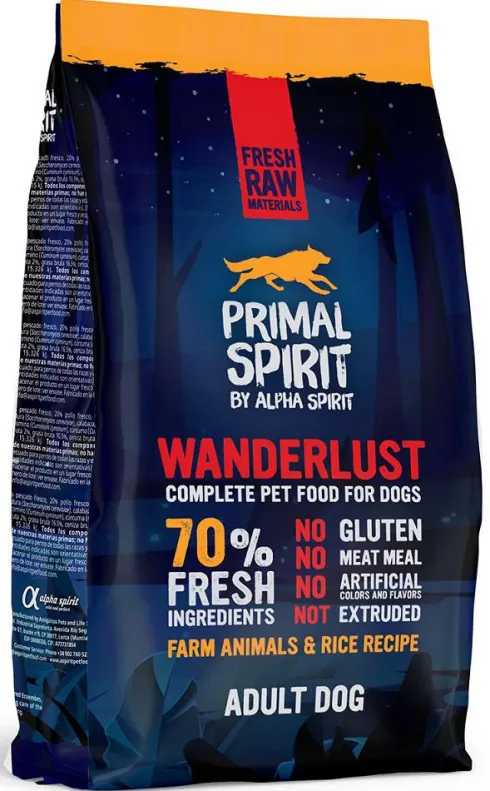 Primal Spirit Wanderlust Karma sucha miękka dla psa op. 1kg