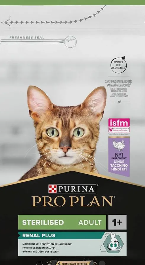 Pro Plan Cat Sterilised Renal Plus z Indykiem Sucha Karma dla kota op. 1.5kg + Podkładka pod Miskę GRATIS