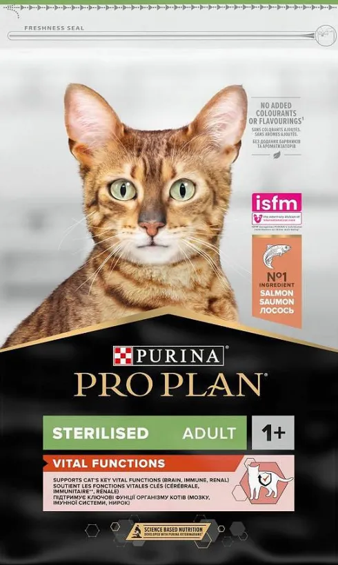 Pro Plan Cat Sterilised Vital Functions Salmon Sucha Karma dla kota op. 10kg + Podkładka pod Miskę GRATIS