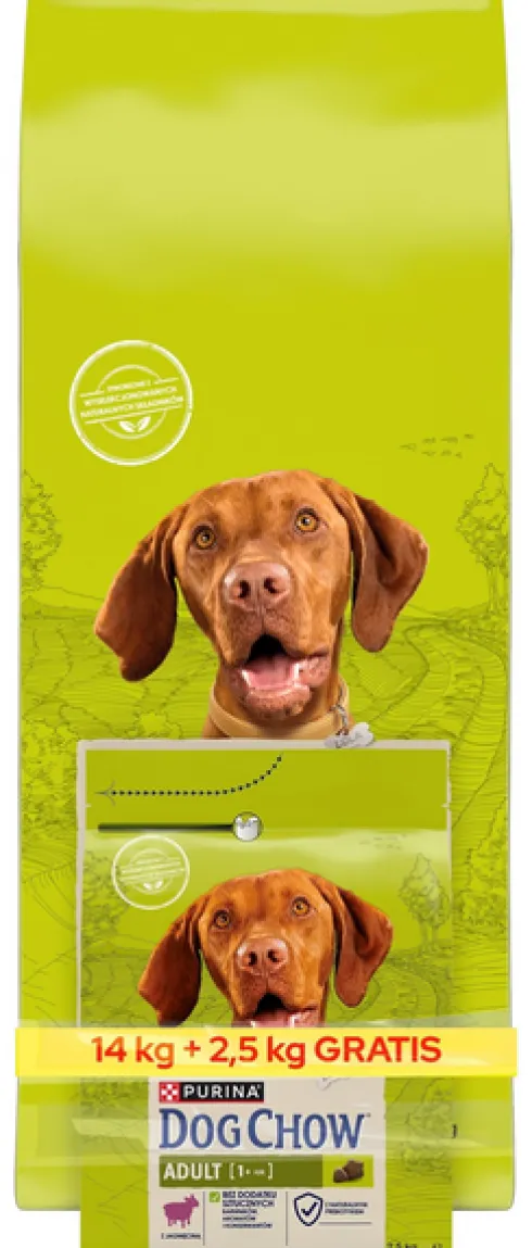 Purina Dog Chow Adult Lamb Sucha Karma dla psa op. 14kg + 2.5kg GRATIS
