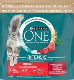 Purina ONE Cat Sterilcat z Wołowiną Sucha Karma dla kota op. 1.5kg
