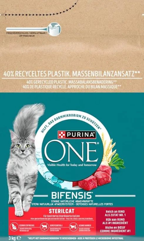 Purina ONE Cat Sterilcat z Wołowiną Sucha Karma dla kota op. 3kg