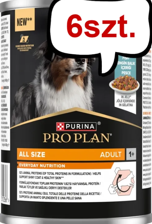 Purina Pro Plan Adult Fish Mokra Karma dla psa op. 400g Pakiet 6szt. + Podkładka pod Miskę GRATIS
