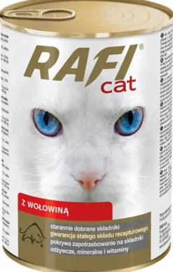 Rafi Adult Wołowina Mokra Karma dla kota op. 415g Pakiet 20szt.
