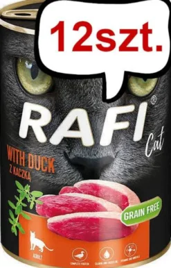 Rafi Cat Adult Kaczka Mokra Karma dla kota op. 400g Pakiet 12szt.