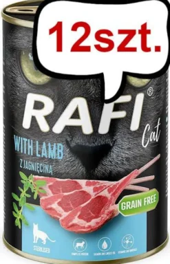 Rafi Cat Adult Sterilised Jagnięcina Mokra Karma dla kota op. 400g Pakiet 12szt.
