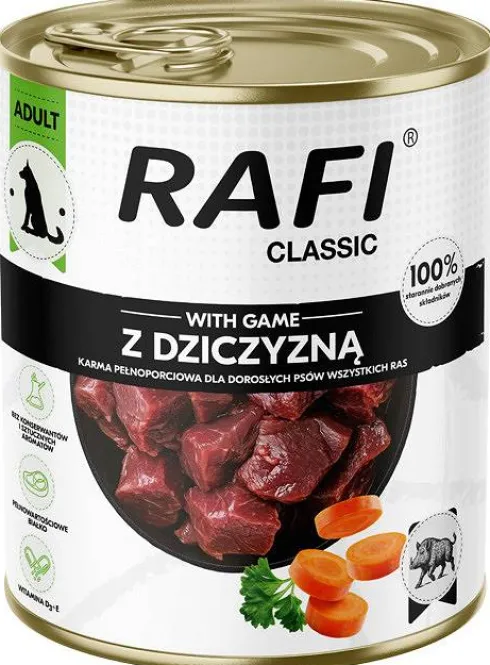 Rafi Classic Dog Dziczyzna Mokra Karma dla psa op. 800g Pakiet 12szt.