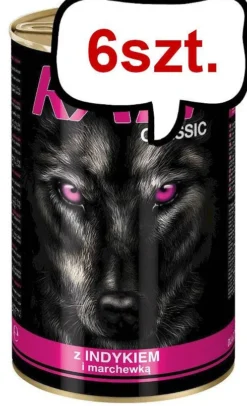 Rafi Classic Dog Indyk z marchewką Mokra Karma dla psa op. 1240g Pakiet 6szt.