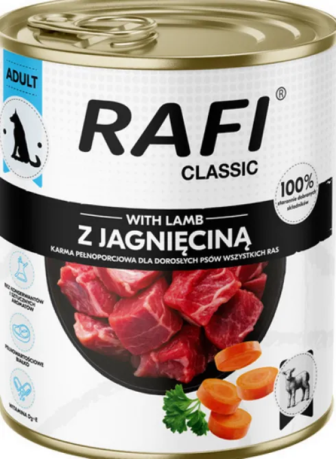 Rafi Classic Dog Jagnięcina Mokra Karma dla psa op. 800g