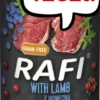 Rafi Dog Jagnięcina z borówką i żurawiną Mokra Karma dla psa op. 400g Pakiet 12szt. WYPRZEDAŻ