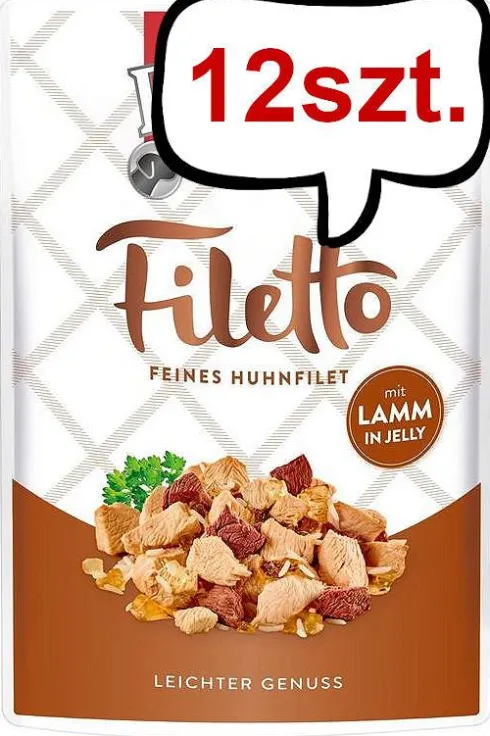 Rinti Filetto Kurczak z jagnięciną w galaretce Mokra Karma dla psa op. 100g Pakiet 12szt.