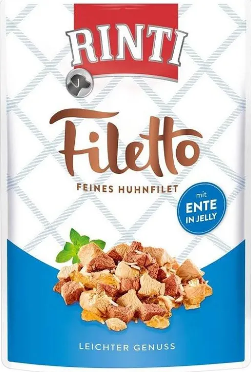 Rinti Filetto Kurczak z kaczką w galaretce Mokra Karma dla psa op. 100g Pakiet 12szt.