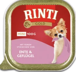 Rinti Gold Mini Kaczka z drobiem (ente&geflugel) Mokra Karma dla psa op. 100g Pakiet 16szt. WYPRZEDAŻ