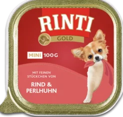 Rinti Gold Mini Wołowina z perliczką (rind&perlhuhn) Mokra Karma dla psa op. 100g