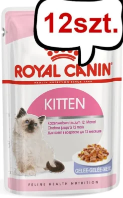 Royal Canin Kitten w galaretce Mokra Karma dla kociąt op. 85g Pakiet 12szt.
