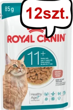Royal Canin Senior 11+ w sosie Mokra Karma dla kota op. 85g Pakiet 12szt.
