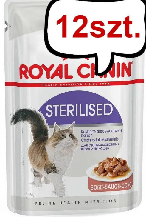 Royal Canin Sterilised w sosie Mokra Karma dla kota op. 85g Pakiet 12szt.
