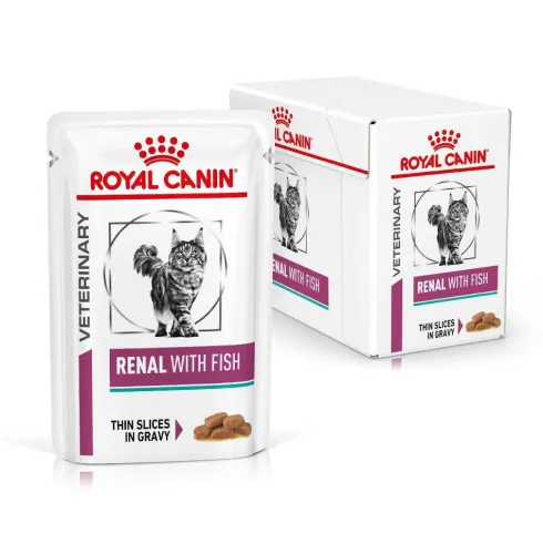 Royal Canin Vet Renal with Fish Mokra Karma dla kota op. 85g Pakiet 12szt.