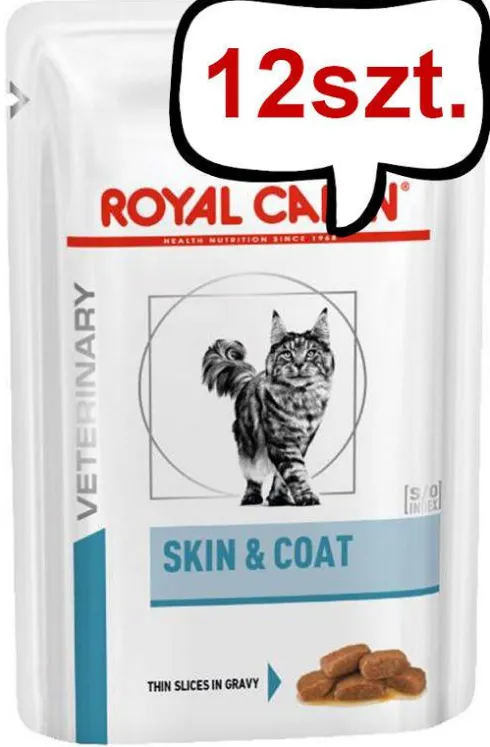 Royal Canin Vet Skin&Coat Mokra Karma dla kota op. 85g Pakiet 12szt.
