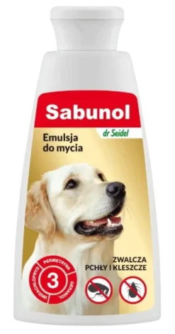 Sabunol Emulsja do mycia zwalczająca pchły i kleszcze dla psa op. 150ml WYPRZEDAŻ
