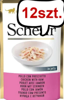 Schesir Adult Chicken&Ham in Jelly Mokra Karma dla kota op. 50g Pakiet 12szt.