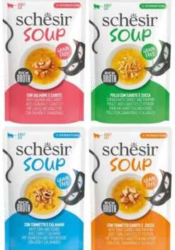 Schesir Soup Pakiet degustacyjny Mokra Karma dla kota op. 12x40g