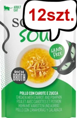 Schesir Soup with Chicken&Pumpkin Mokra Karma dla kota op. 40g Pakiet 12szt.