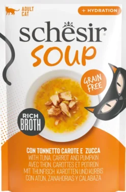 Schesir Soup with Tuna&Carrot&Pumpkin Mokra Karma dla kota op. 40g Pakiet 12szt.