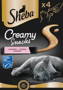 Sheba Adult Creamy Snacks z łososiem Przysmak dla kota op. 4x12g