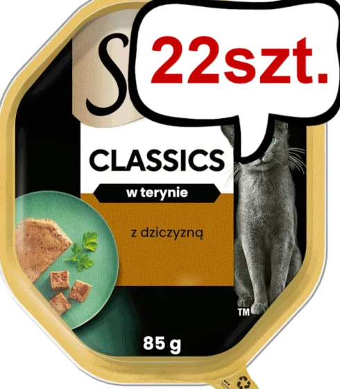 Sheba Classics in Pastete Adult Dziczyzna Mokra Karma dla kota op. 85g Pakiet 22szt.