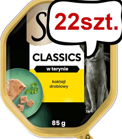 Sheba Classics in Pastete Adult Koktajl Drobiowy Mokra Karma dla kota op. 85g Pakiet 22szt.