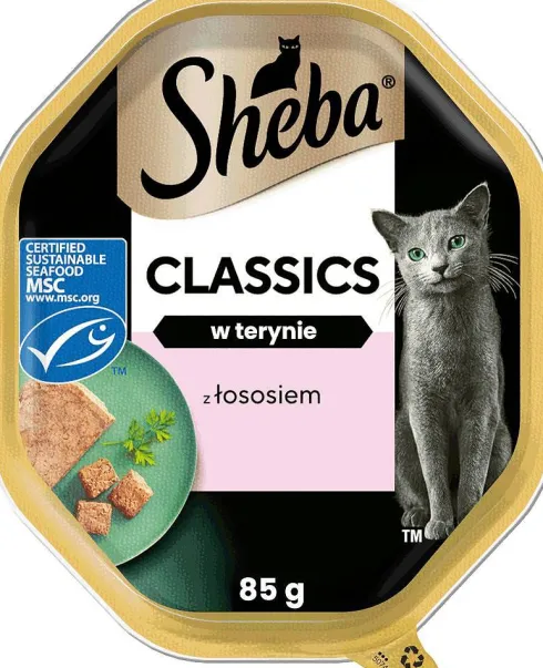 Sheba Classics in Pastete Adult Łosoś Mokra Karma dla kota op. 85g Pakiet 22szt.