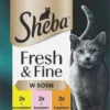 Sheba Fresh&Fine Kurczak, Łosoś i Indyk w sosie Mokra karma dla kota op. 6x50g